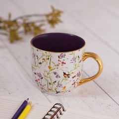 Purple And White Floral Pattern Senorita Coffee Mug