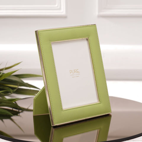 Green Faux Leather Photo Frame