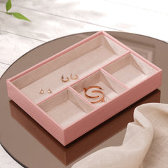 Pink Four Part Faux Leather Organizer