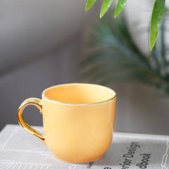 Set Of 2 Orange Porcelain Coffee Mug