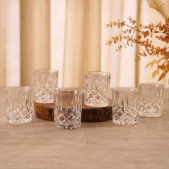 Set Of 6 Clear Whiskey Glasses
