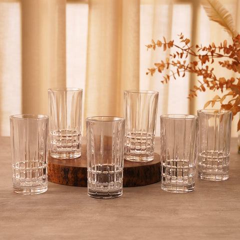 Set of 6 Clear Highball Glass