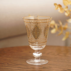 Set Of 4 Gold Wine Glasses