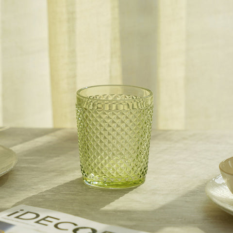 Set Of 4 Green Dotted Tumblers