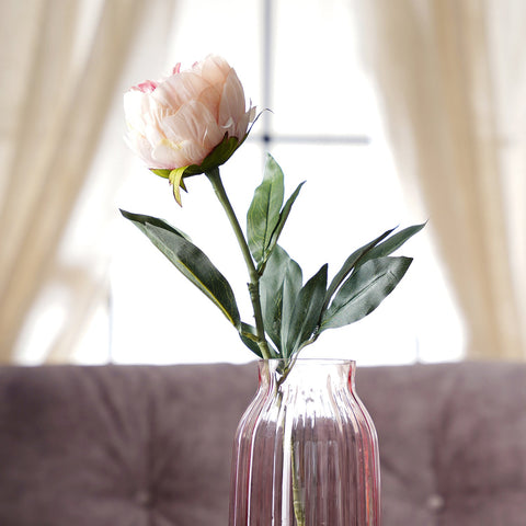 Set Of 2 Pink Peony Faux Flower Stems