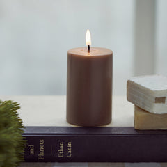 Brown Moments Of Eternity Pillar Candle