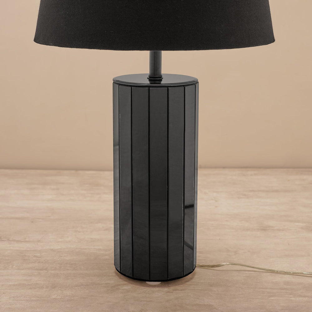 Black Glass Table Lamp Stand - Small (without shade)