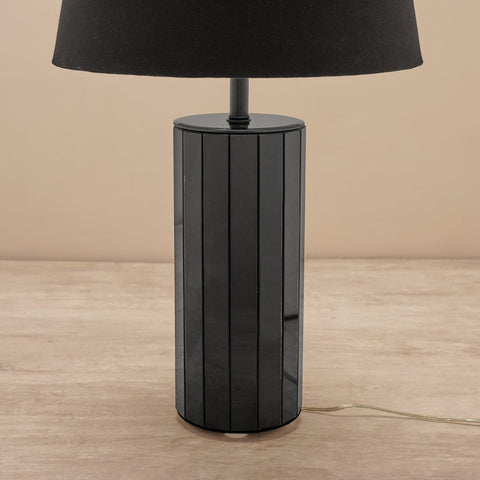 Black Glass Table Lamp Stand - Small (without shade)