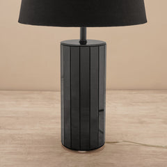 Black Glass Table Lamp Stand - Small (without shade)