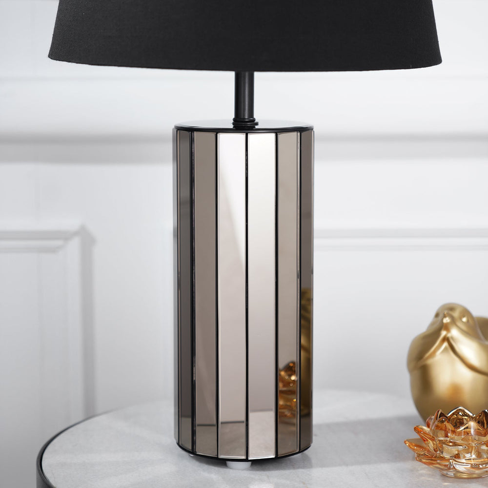 Beige Glass Lamp Stand - Large (without shade)